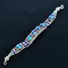 Lapislazzuli , Turchese Argento Sterling 925 Argento Tibetano Bracciale Fatto a Mano Bracciale Gioielli Asiatici Nepal Bracciale Imponente Gioielli Charm Baho