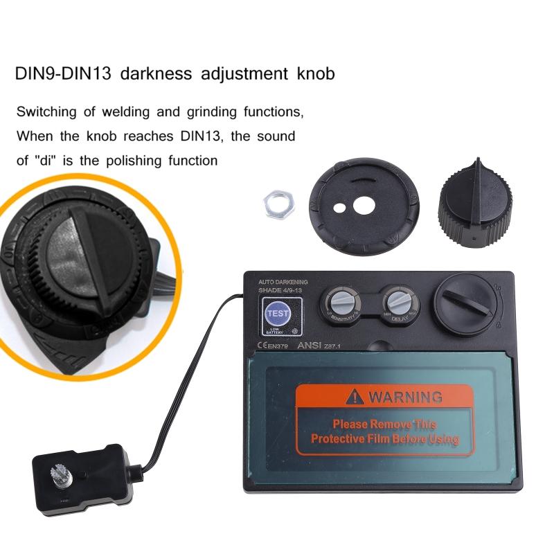 Solar Selbstabdunkelnder Filter Schweißpoliermaske Geeignet für Elektroschweißen Gasschweißen für Stahlschweißen Schneiden