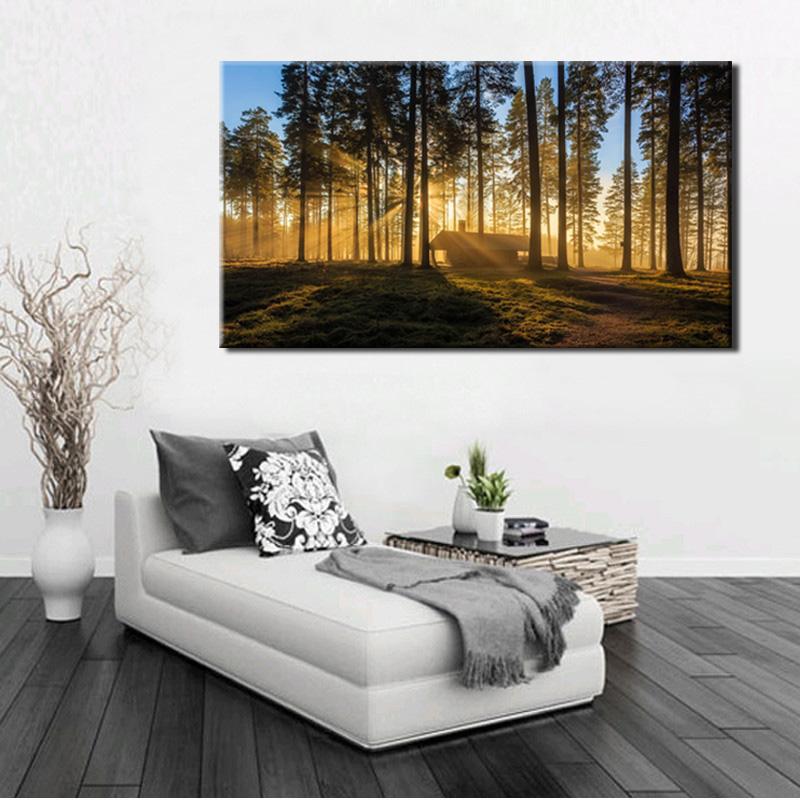 

Современная HD цифровая печать на холсте, настенное искусство, большой постер, лесной восход, пейзаж для гостиной, домашний декор 21*30cm