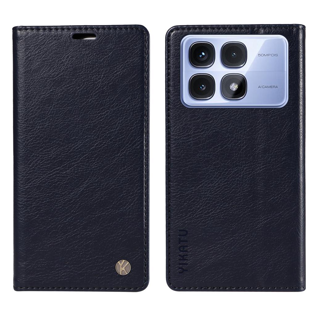 YIKATU YK-006 For Xiaomi Redmi K70 Ultra Case Wallet Litchi Grain Leather Phone Cover Magnetic Auto-Absorbed