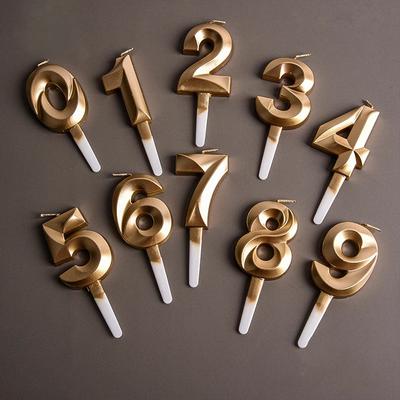 Cake Decorating Candle 3D Number Glitter Birthday Candles Digital Candle Cake Topper Birthday Party Wedding Cake Decor