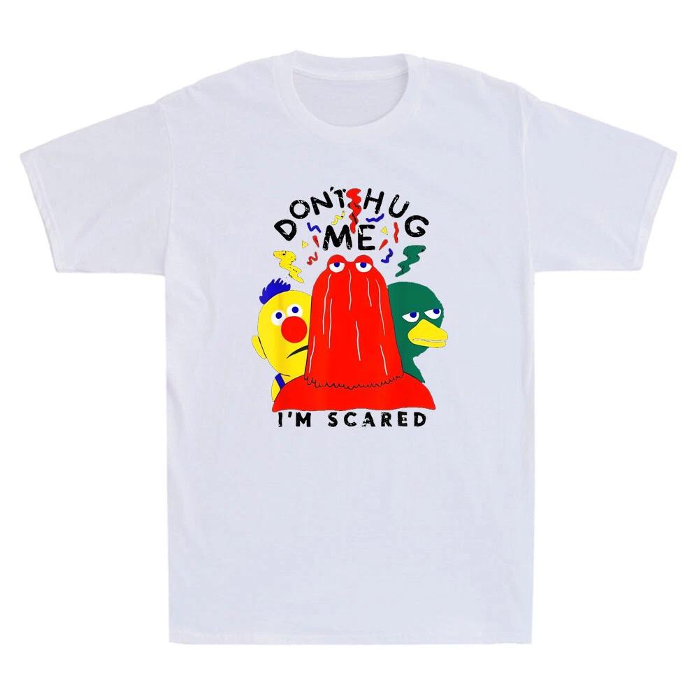 Don t Hug Me I m Scared Funny Cartoon Show Meme Joke Gifts Vintage Men s T-Shirt M