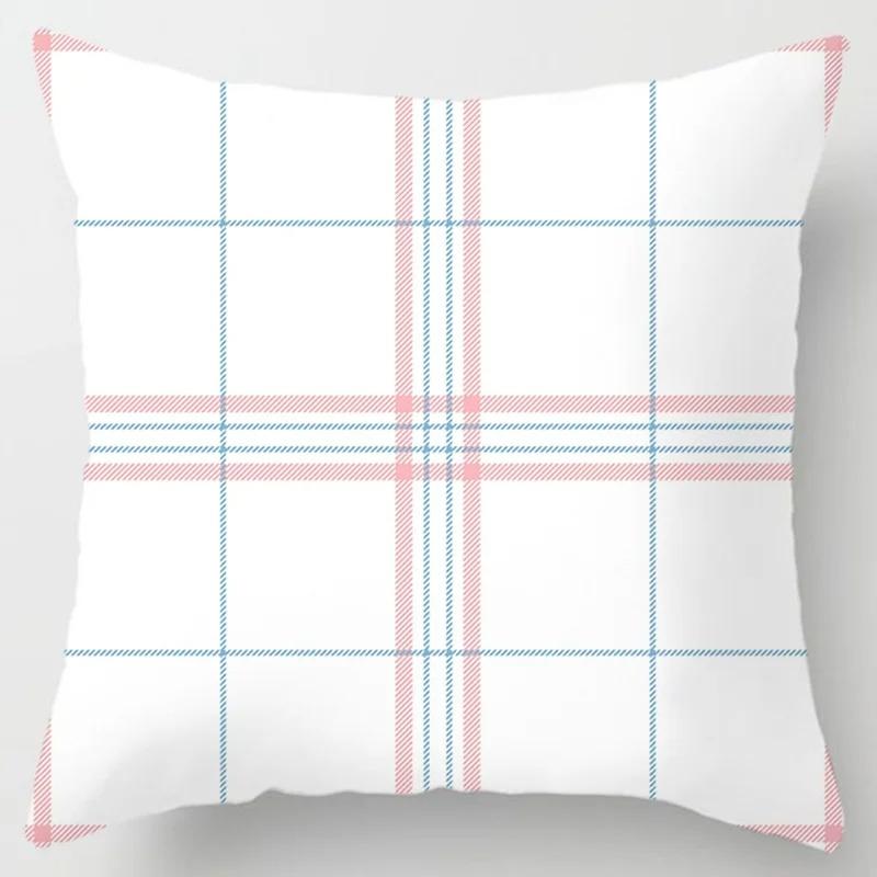 Pink Print Decorative Pillowcase Living Room Office Ornaments Home Pillowcase