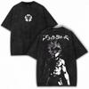 Camiseta Gráfica Asta de Japón Anime Black Clover Lavada Vintage Oversized Camiseta Hombres Mujeres Ropa Algodón Mangas Cortas Camisetas