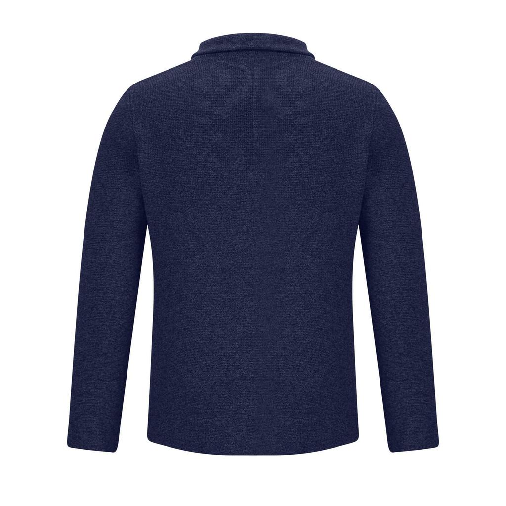 Men's Casual And Trendy British-style Solid-color Warm Cardigan Sweater, Men's Long-sleeved Button-up Stand-up Collar Sweater