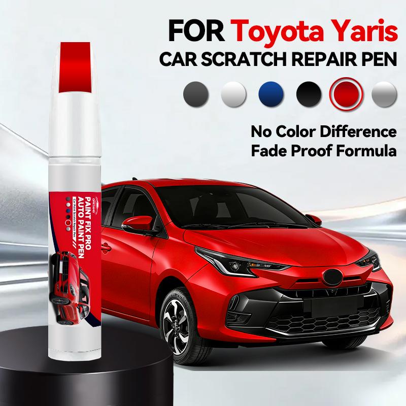 Für Toyota Yaris 1999-2025 XP90 XP130 XP210 Lackreparaturstift Ausbesserungsstift Kratzerentferner DIY Autozubehör Schwarz Weiß Grau Rot