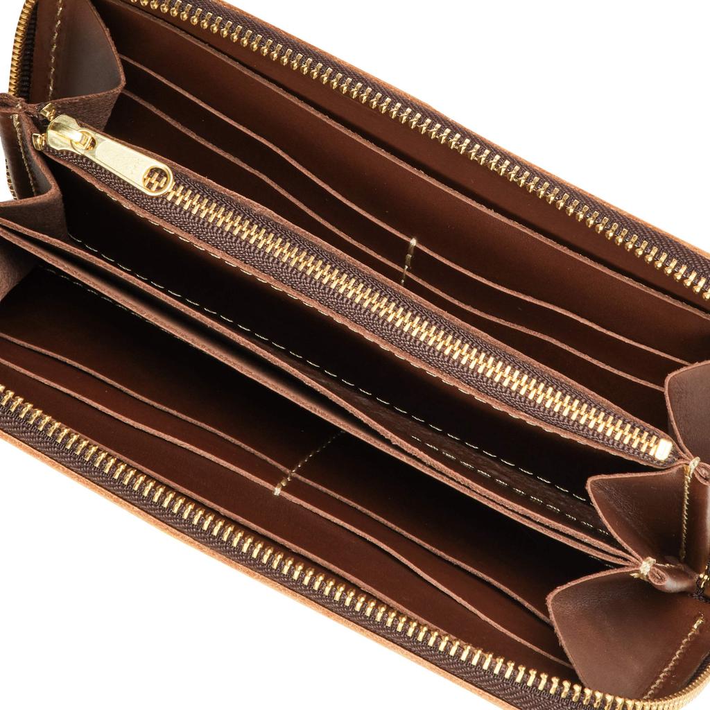 [Chum] Pueblo Ronde Ritssluiting Portemonnee cmsp003 cmsp003cm Camel