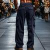 Spring and Autumn Corduroy Men's Retro American Loose Tooling Multi-pocket Straight Casual Trousers