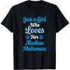 Cadeau Malamute d'Alaska pour les femmes qui aiment le Malamute d'Alaska T-shirt