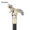 Golden White Snake Head Biting Walking Cane Fashion Decorative Walking Stick Gentleman Elegant Cosplay Cane Knob Crosier 92cm