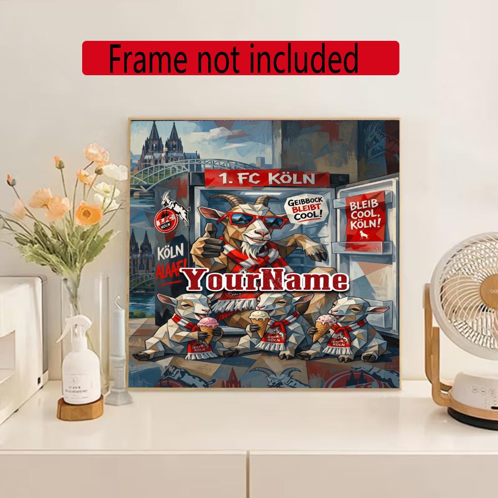 Eintracht Frankfurt Customize Your Name Diamond Painting Round Diamond Rhinestones Mosaic Diamond Embroidery Wall Paintings Rhinestones Gift Frameless