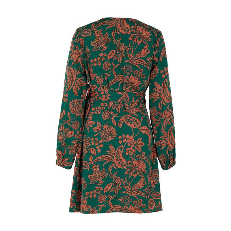 Early Autumn European & American Fashion Women's Printed Dress