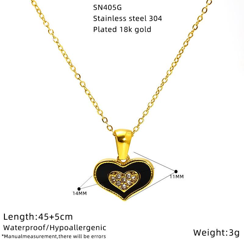 

Golden Butterfly Love Micro-Inlaid Necklace Women S Collarbone Chain High-End Jewelry
