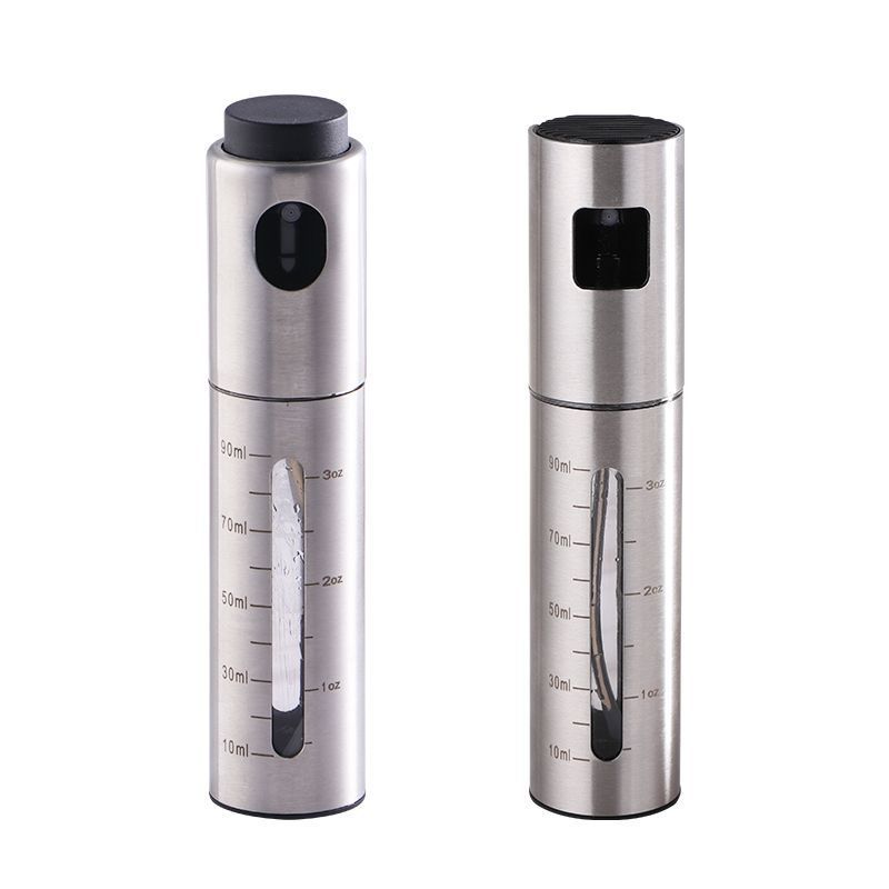 Stainless Steel Spray Push-type Oil Spray Bottle Household Kitchen Oil Spray Bottle Seasoning Barbecue Olive Spray Oil Bottle