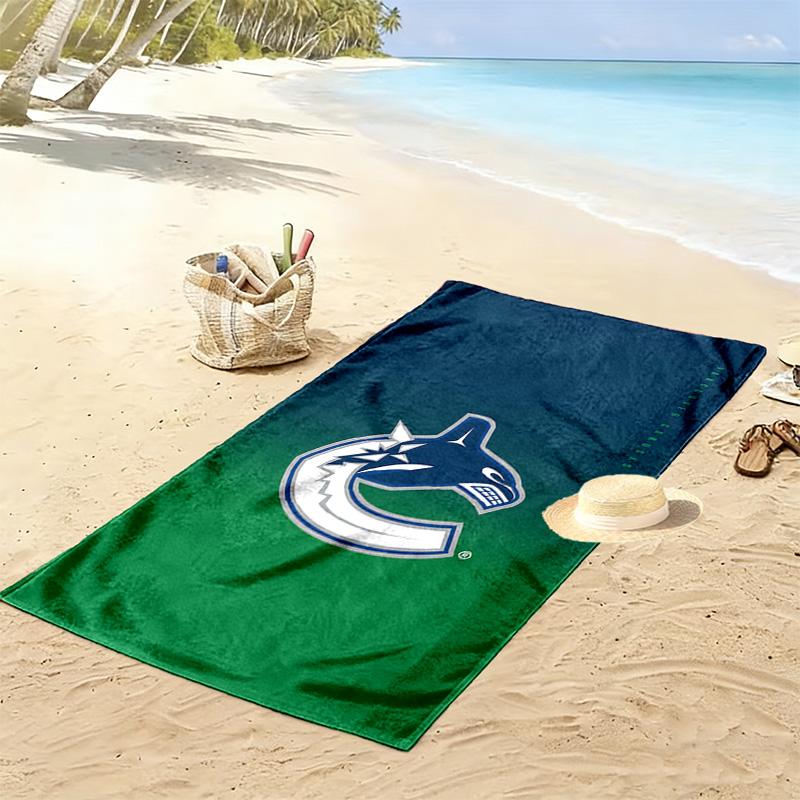 VANCOUVER CANUCKS Print Beach Towel, Large Soft Quick Dry Towel for Beach Camping Swimming