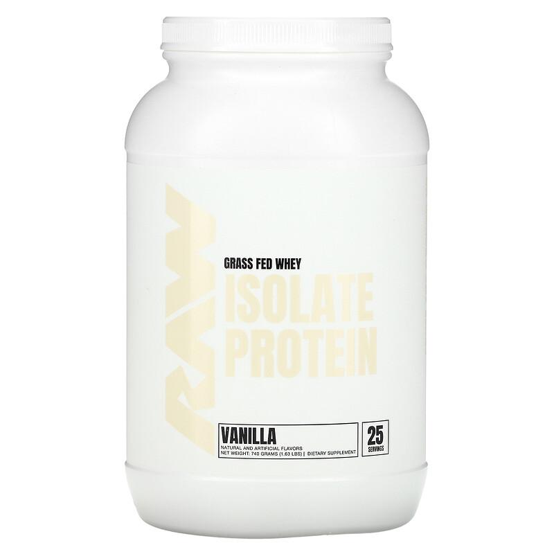 Grass Fed Whey Isolate Protein, Vanilla, 1.63 lb (740 g)
