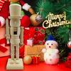 Christmas Unfinished Nutcrackers 25.5cm Unfinished Wood Nutcrackers Christmas Painting Nutcrackers Figures Decorations