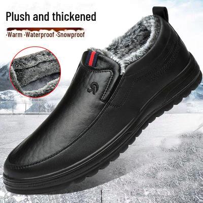 Herren Winter Schneestiefel Warme wasserdichte Freizeitschuhe mit Samtfutter