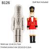 Nutcracker Soldier Fondant Silicone Molds Christmas Chocolate Molds For Cake Decorating Gum Paste Polymer Clay Mold Bakeware