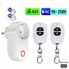 Wireless Remote Control Switch Electrical Outlet Smart EU Wall Socket and 433mhz Transmitter 220V 15A Plug for LED/Light/Lamp