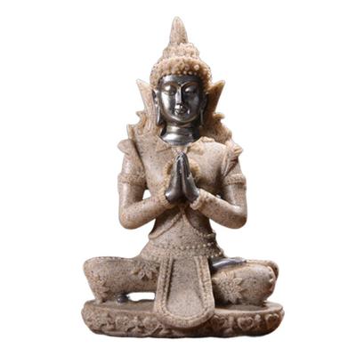Sandstone Hindu Figurine Model Home Buddha Sculpture Miniature Statue Decor For Home Garden Bedroom