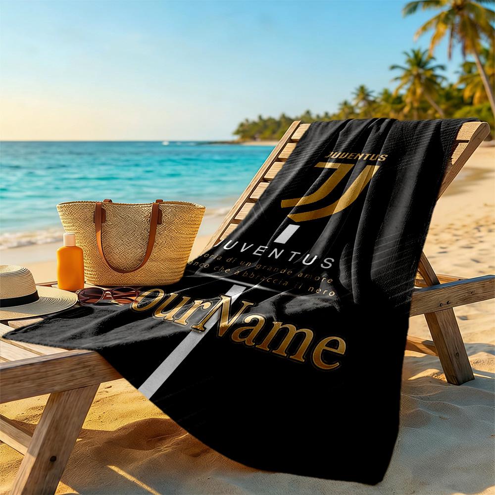 Juventus Personalized Name Beach Towel Super Soft Microfiber Quickdry Fabric
