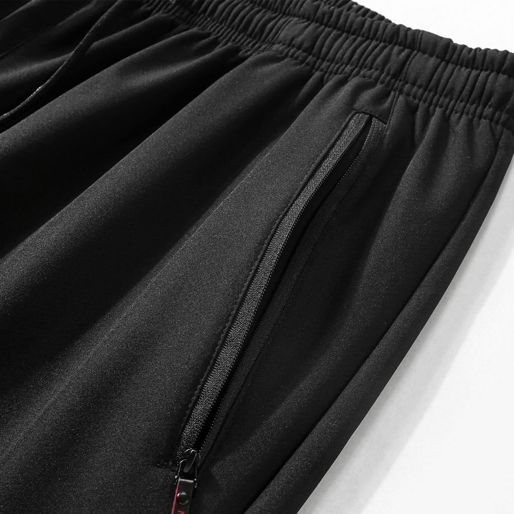 Men's Solid-color Casual Sport Trousers, Men's Fleece Warm Drawstring Flat Leg Sweatpants