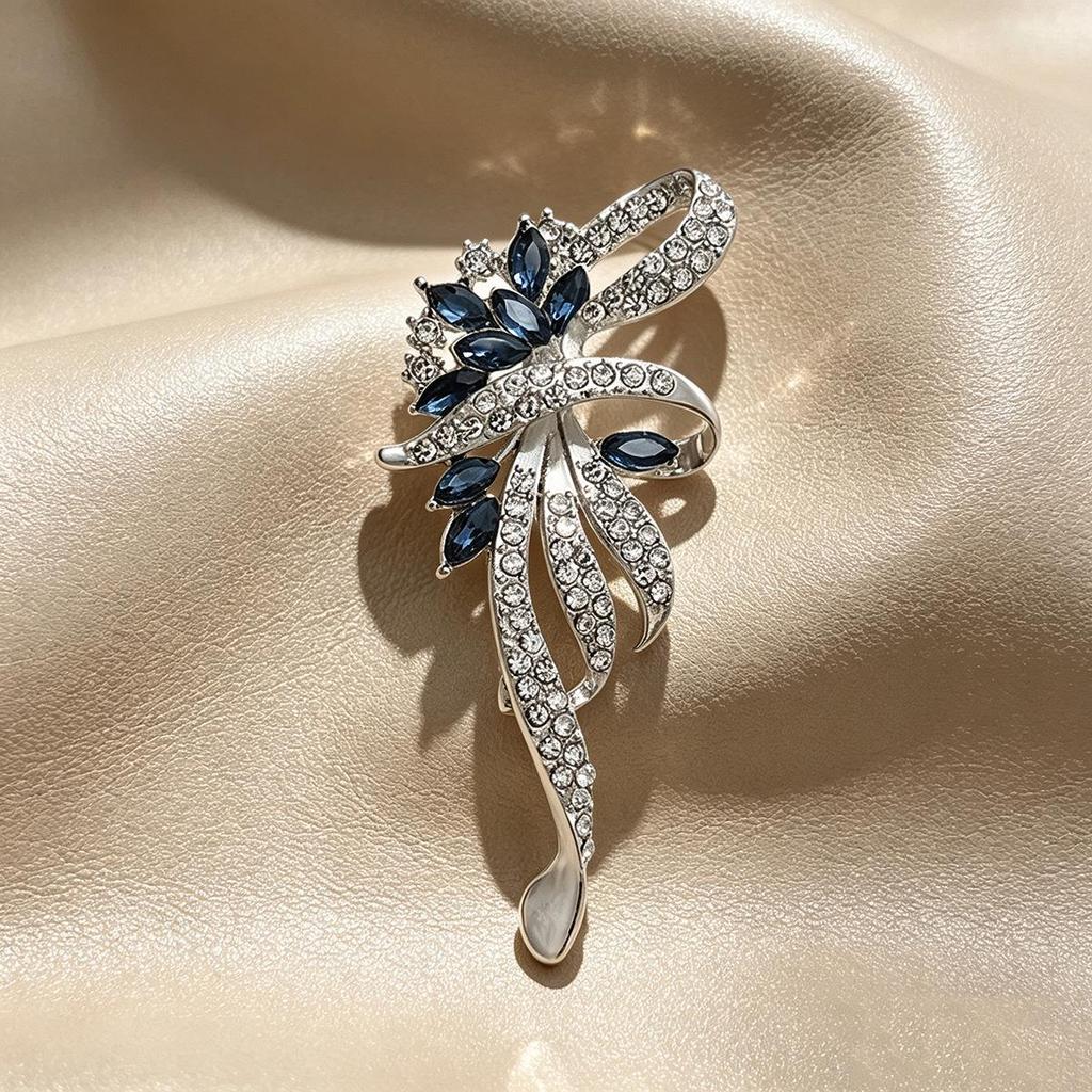 Elegant Women's Rhinestone Brooch - Versatile Trendy Ins-Inspired Accessory
