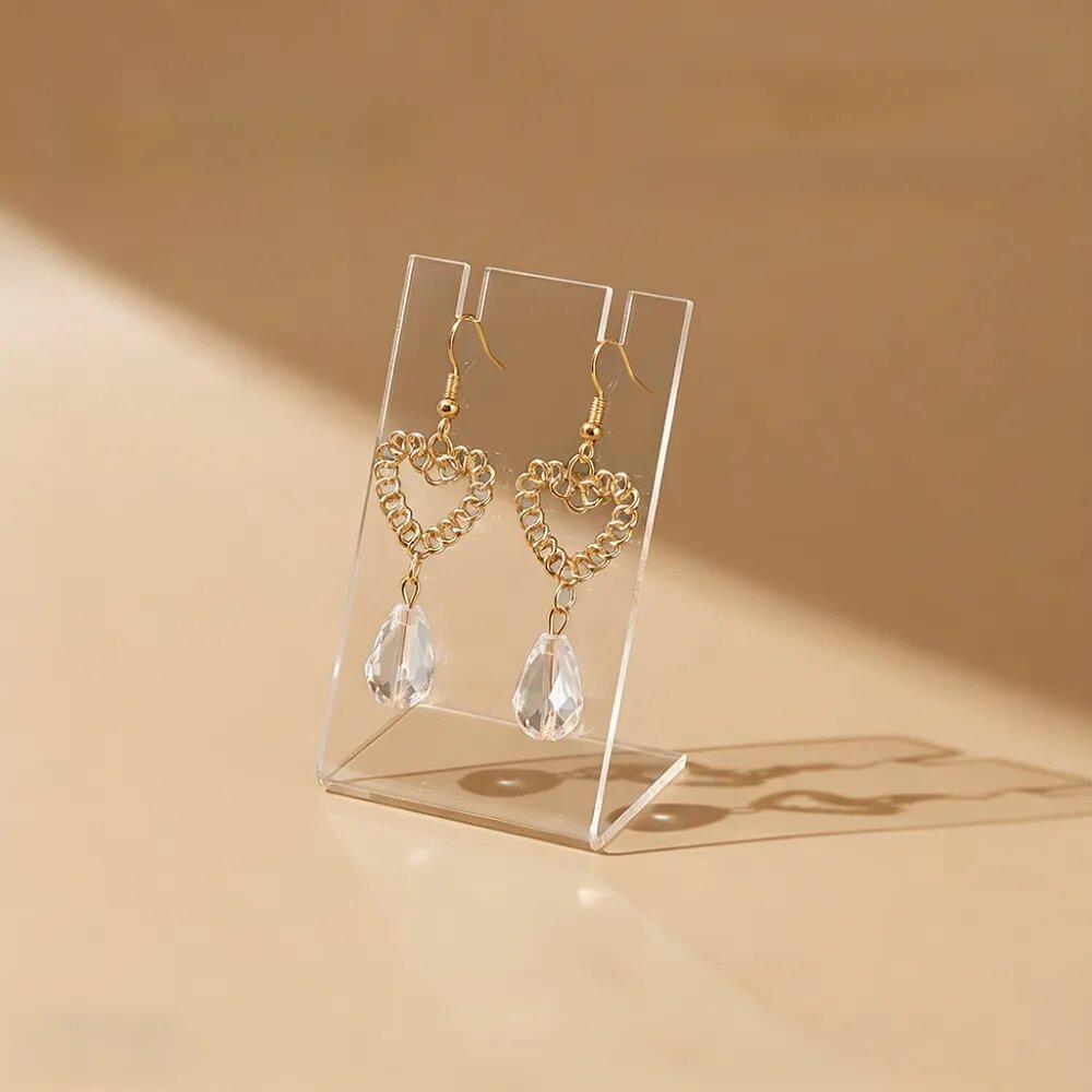 5/20pcs Transparent Acrylic Jewelry Rack Home Necklace Earring Storage Rack Store Retail Jewelry Display Stand