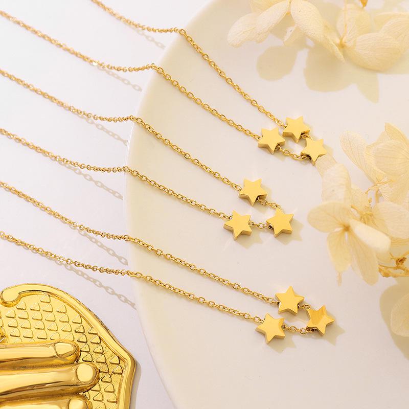 Unisex Geometric Star Necklace - Non-Fading Commuter Style