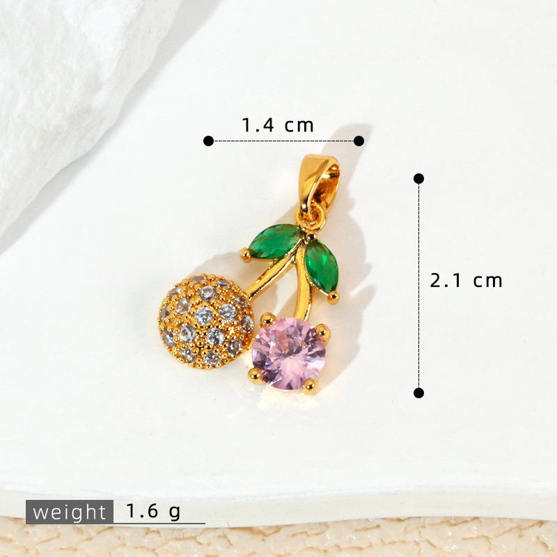 Cherry Pendant Necklace & DIY Earrings Set