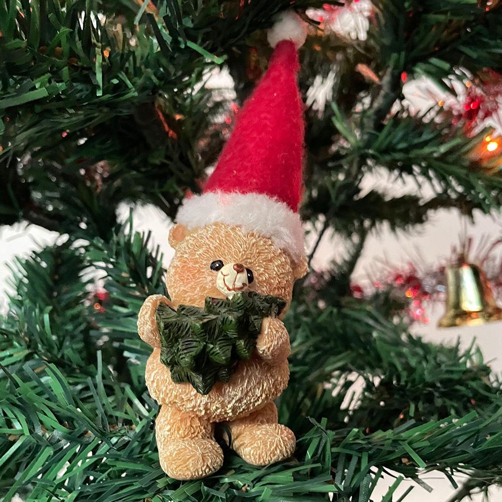 House Bear Crafts On Christmas Fine Workmanship Animal Ornaments For Decoration
