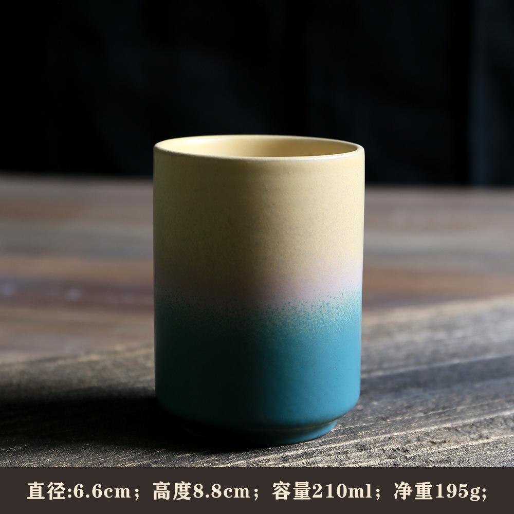 

Ресторанная кофейная чашка Kiln Японские керамические кружки Кофейные чашки Большая чашка для воды Японская простая градиентная кружка Посуда для напитков Кухня 201-300ml