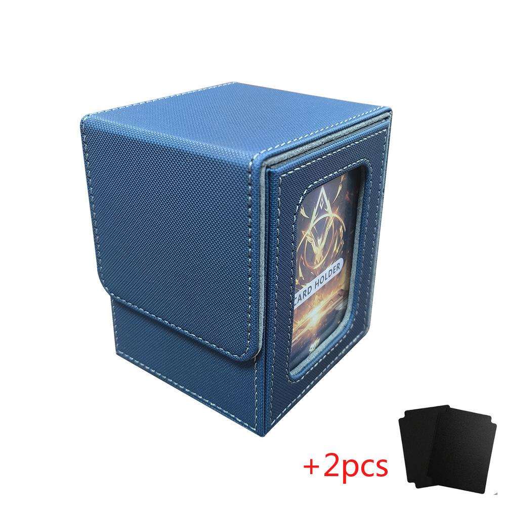 Deck Case Holds 100+ MTG Card Deck Box for Commander Display PU Leather Trading Card Storage Box for TCG PTCG Game Sports Cards