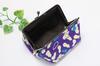 Kyosuke Made in Japan Cosmetic Pouch with Makeup 8 x x 12 Purple Gourd-Shaped Clasp, Pouch, 15.5 cm, Cotton,