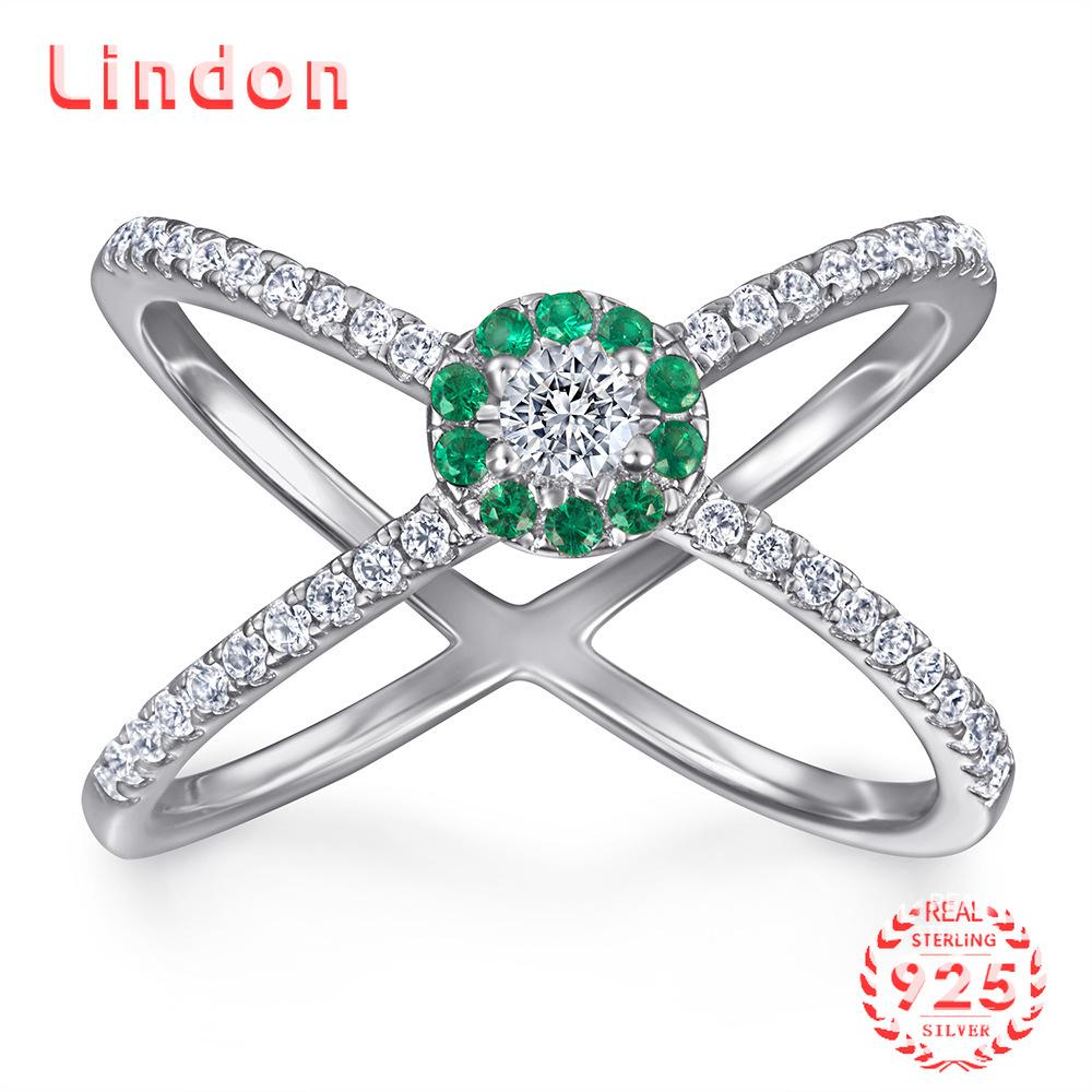 

Lindon Classic 925 стерлингового серебра Циркон Кольцо Дамы Ювелирные изделия Свадьба Обещание Вечеринка Подарок