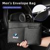 CBWN8 Car Sticker For Car Men Handbag Genuine Leather Wallet Motor Vehicle Card Ticket Storage Bag For BMW M Performance M3 M5 M6