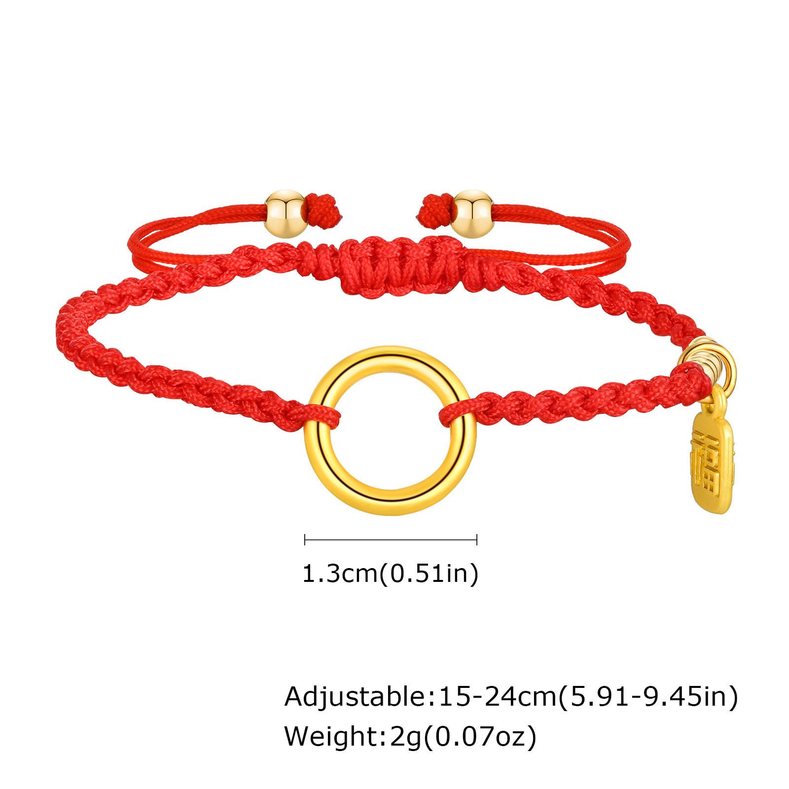 Red Rope Bracelet for Women, Lucky Protection Handmade Braided String Bracelets Adjustable Jewelry