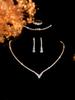 Elegant Crystal Necklace & Earrings Set for Weddings and Banquets
