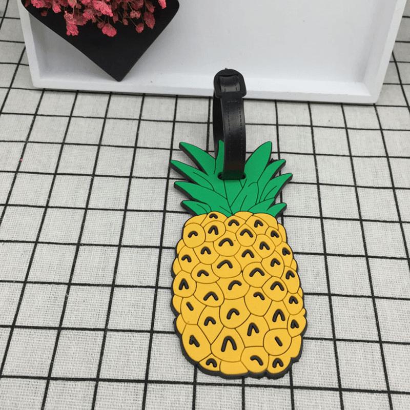 Fruit Cartoon Silicone Luggage Tag for Women/Men Suitcase ID Address Holder Boarding Tag Portable Label Travel Accessories
