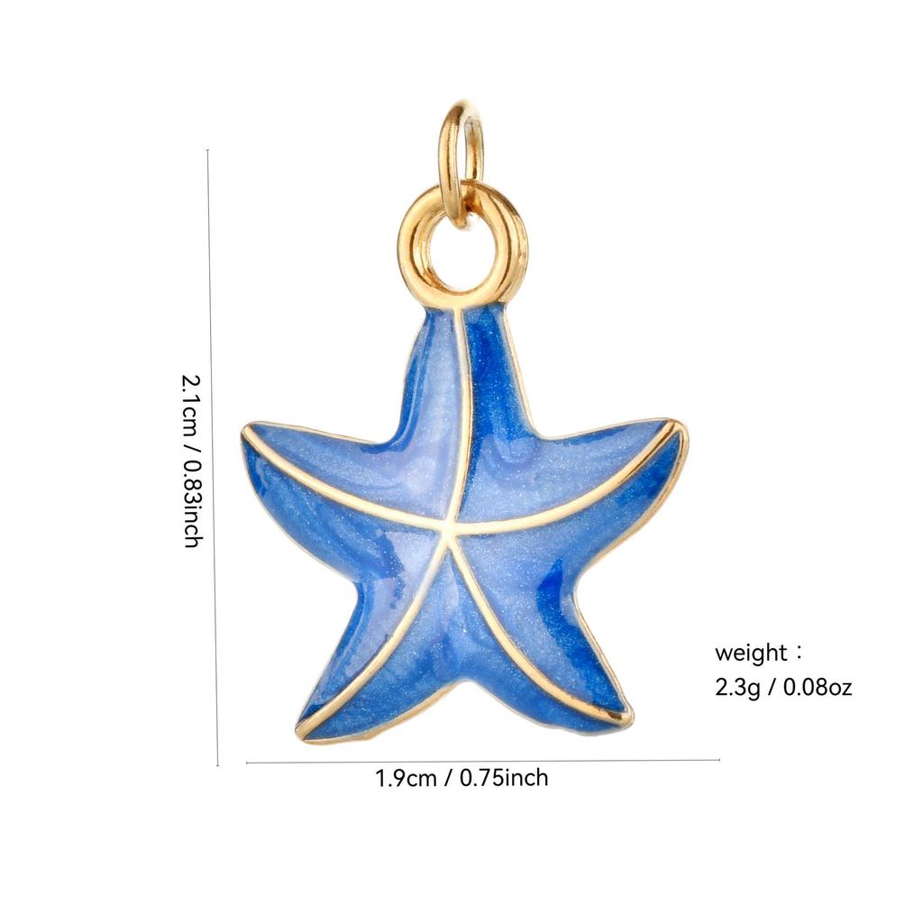Stainless Steel Ocean Series Starfish Conch Pendant for DIY Bracelet & Necklace Fashion Accessories