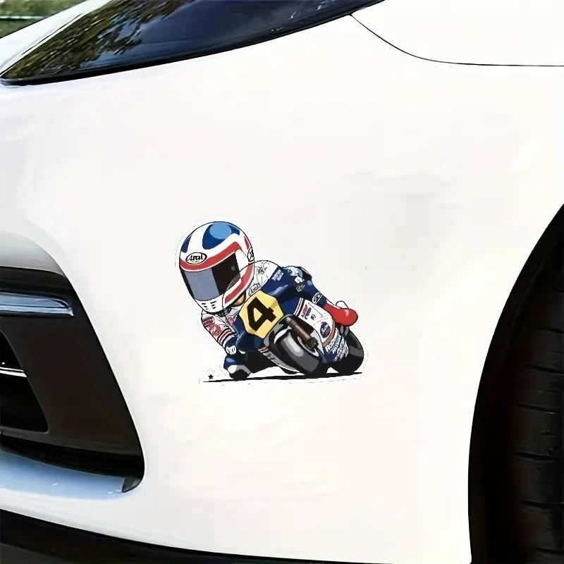 Racing Motorcycle Rider Stickers Car Bumper Window Stickers For Truck Van, Waterproof Car Decals, Vinyl Material Decorative JM19