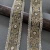 New Arrival 3m/9.84ft each pack white gold laces embroidery trims curtain accessory handmade DIY craft flower for underwear bras dress gift decoration
