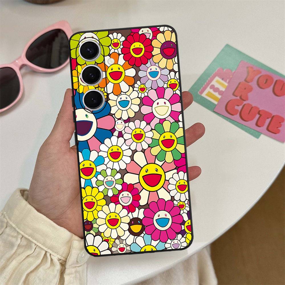 

T-Takashi Flower M-Murakami Phone Case For Samsung S 24 Fe 25 Ultra Plus 20 Lite 21 30 22 23 24 22 Ultra 5G Fundas Samsung S20 ULTRA 5G