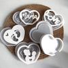 Hollow Heart-shaped Silicone Mold DIY Crafts Handmade Mama Letter Love Mold Exquisite Gypsum Resin Molds Holiday Party Gifts