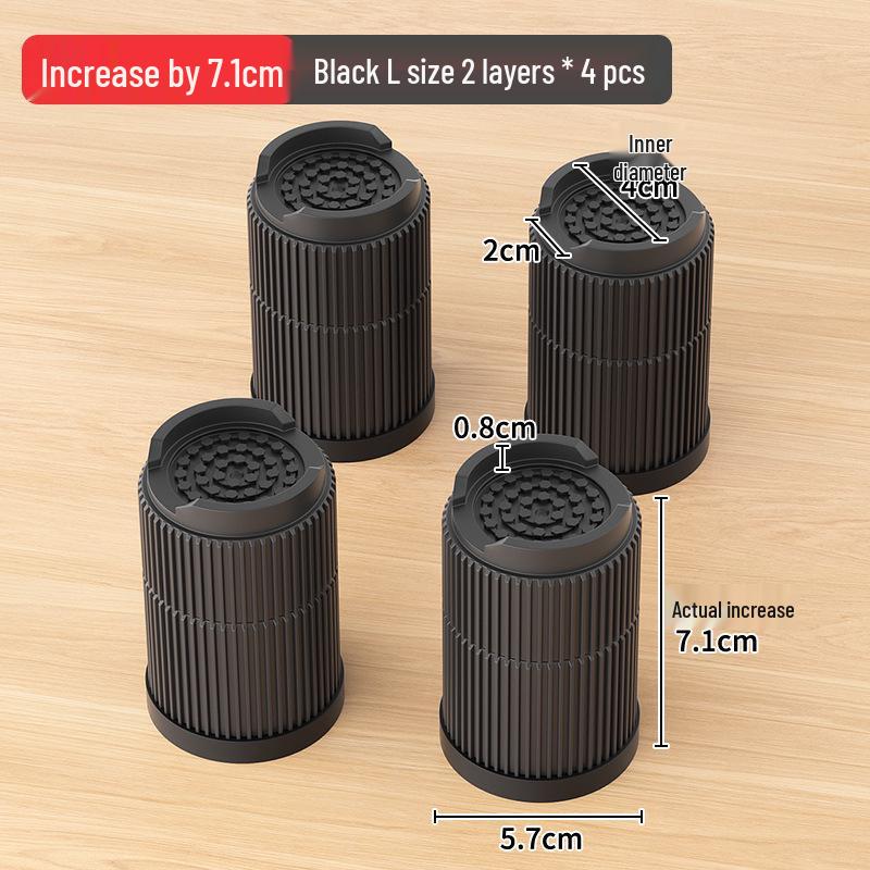 Non-Slip Furniture Heightening Pads for Table, Sofa, Coffee Table, TV Cabinet - Shockproof Leg Risers