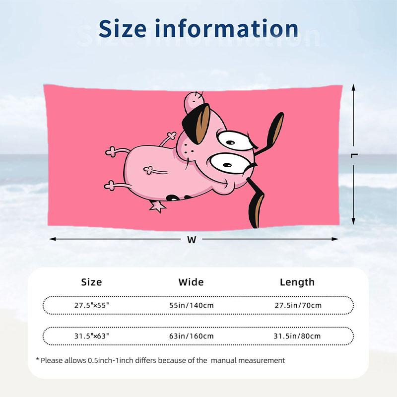 Large Beach Towel Quick Dry Absorbent Towel For Beach IndoorCourage the Cowardly Dog