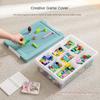 2 Layers Building Blocks Storage Box Removable Cover Particle Holder  for Kids