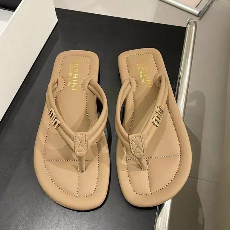 Summer Women's Outer Flip-flops Fashionable New Flat-bottomed Sandals Beach Slippers