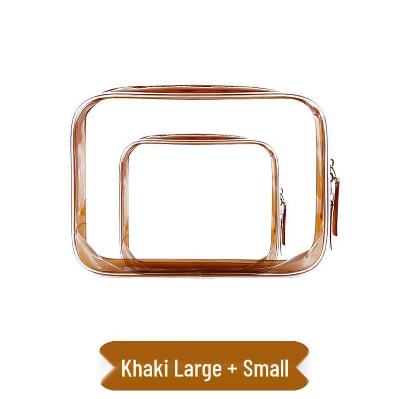 Large Capacity Waterproof Transparent Makeup Bag - Portable Toiletry Organizer for Travel